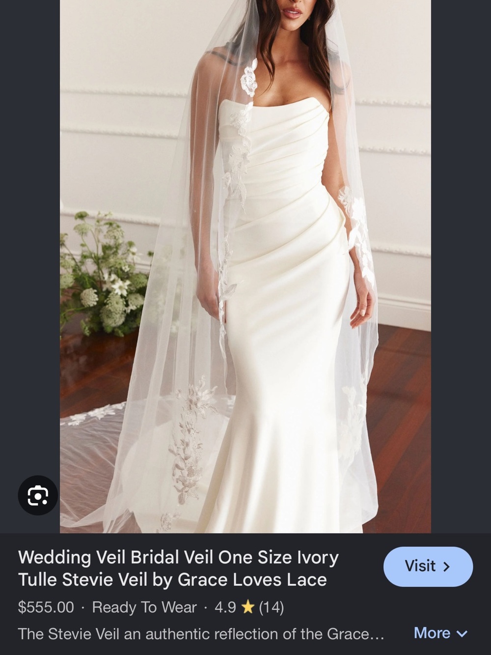 Stevie Veil Grace Loves Lace Ivory